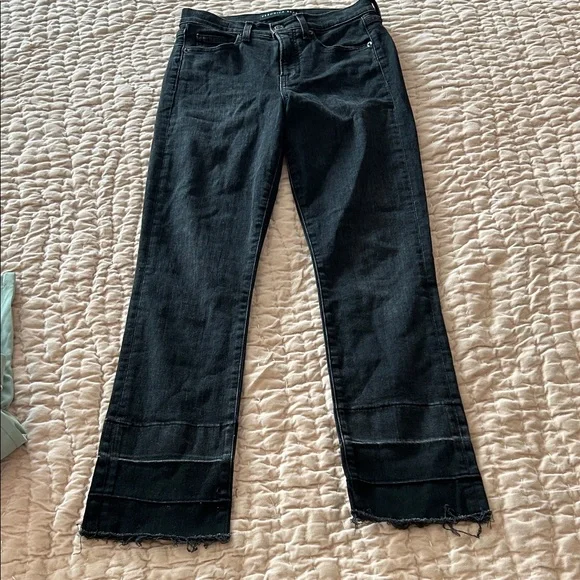 Veronica Beard RYLEIGH slim straight high-rise black jeans size 26 1/2 - Picture 2 of 11